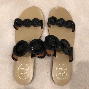 Jack Rogers black sandals
